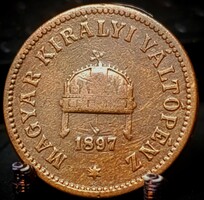 Magyarország 2 fillér, 1897 A01B1