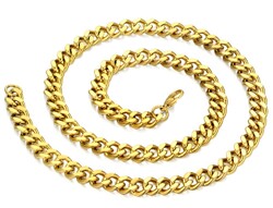55 cm long Stainless steel necklace which is 11mm thick. Brand New