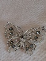 Gyönyörű pillangó vintage medál bross kitüző 1960as évekből