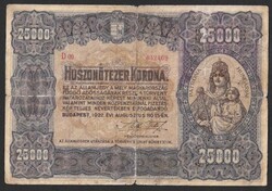 25.000 korona 1922 VG-