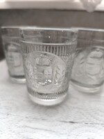 Ritka 19 századi magyar címeres poharak 3 db