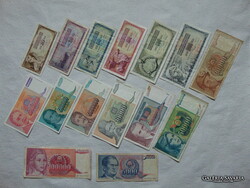 Jugoszlávia 15 darab dinár bankjegy LOT !