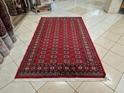 Újszerű pakisztáni bokhara-tekke 153x255 kézi gyapjú perzsa szőnyeg KP01