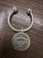 2001 Please return to Tiffany &  Co. NY 925 sterling ezüst kulcstartó kulcskarika