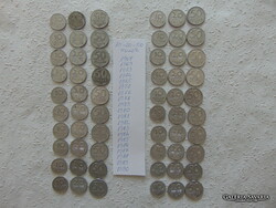 Alumínium 10 - 20 - 50 fillér 60 darab LOT !