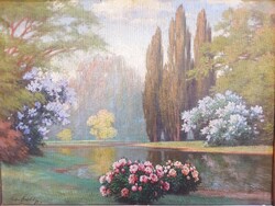 Mihály Székely Tordai (1890-1940) Waterfront Landscape