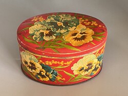 SZENT ISTVÁN cikória kávé ovális fémdoboz, Weiss Manfréd WM gyártói jelzéssel c1930-40