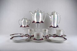 1U995 Antik szecessziós Elbogen porcelán teás és kávés készlet 14 darab