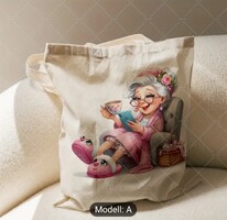 Vicces nagymama mintás vászontáska