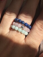 Csodálatos ásvány gyűrűk lapis lazuli,jade,achát,rózsakvarc