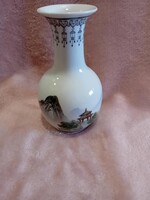 2502/69 Kínai Famille Rose kézzel festett porcelán váza