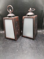 Dekor-lámpás láng LED-del fából, barna, 10 cm x 10 cm x 19,5 cm. 3259b