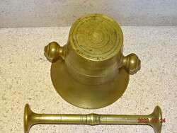 ANTIK RÉZMOZSÁR   MOZSÁR   1390 GRAMM  SZÉP ÁLLAPOTÚ !!!