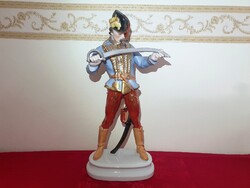 Nagyméretű Herendi Hadik huszár figura