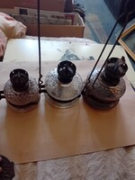 Három darab petroleumlámpa
