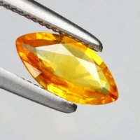 0.52ct 7.9x4mm Gyönyörűséges Narancs Zafír Ékkő, High-End minőség