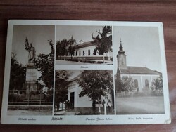Régi képeslap, Kocsér, Pásztor János üzlete,Iskola,kiadó:özv. Kasza Imréné dohányosboltja, kb.1940