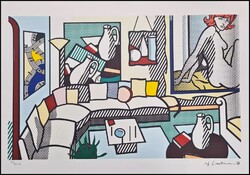 Roy Lichtenstein -  Interior, Perfect Pitcher - litográfia