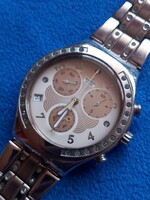 SWATCH Irony CHRONOGRAPH 2007 Ritka Férfi Női Uniszex 40mm Acél Karóra