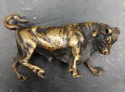 Bécsi bronz bika szobor, 4x5 cm-es nagyságú gyűjtőknek. 3535b