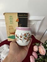 Gyönyörű virágos csupor porcelán findzsa nagymama kincse