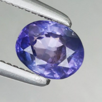 0.53ct 5x3.9mm Gyönyörű Lila Zafír Ékkő, High-End minőség