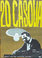 20 ČASOVA - 20 ÓRA - PÁGER ANTAL  !!! E R E D E T I !!! 1965 !!!  Mozi Film Plakát Poszter VG