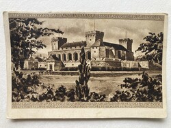 Várpalota Mátyás király hajdani palotai várának az 1566-i nagy ostrom előtti látképe, ca. 1940