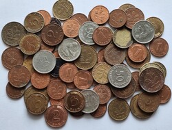 Németország 1 - 2 - 5 - 10 - 50 Pfennig lot, 66 db.