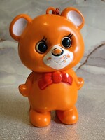 05.25 FIÓKBEZÁRÁS-KIÁRUSÍTÁS!!! VINTAGE SANKYO JAPÁN ZENÉLŐ MOZGÓ SZEMŰ MACI FIGURA!