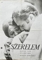 SZERELEM !!! E R E D E T I !!! 1970 !!!  Mozi Film Plakát Poszter VG