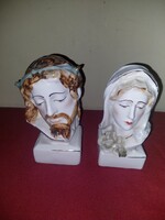 2.db porcelán szobor Jézus és Mária