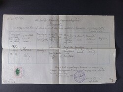 Anyakönyvi kivonat 1940-es másolata Magyarzsomboron  kiállítva Erdélyi Református Anyaszentegyház