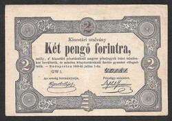 Kossuth 2 pengő forintra 1849 aEF
