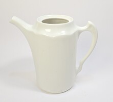 Szecessziós, antik Hüttl hófehér porcelán kávéskanna