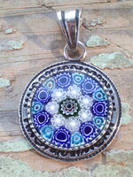 EZÜST FOGLALATBAN MILLEFIORI MEDÁL (250502)