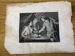 Jákob és Ézsau acélmetszet 1850