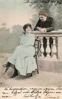Képeslap: Nők, virágok. 1904.