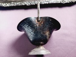 Ezüstözött mini kosárka