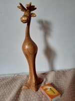 Sematikus szarvas fa szobor, handmade