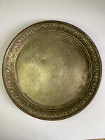 Historizáló hatalmas ezüstözött tálca