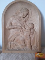 Madonna Mária fa falidísz faragott, handmade