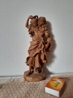 Vízhordó fa szobor, handmade