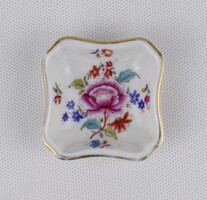 1V065 Antik Nanking virág mintás Herendi porcelán gyűrűtartó tálka
