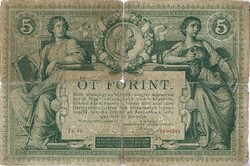 5 forint / gulden 1881 eredeti tartás 1.