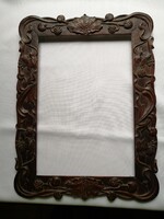 Unique hand-carved Art Nouveau wooden picture frame