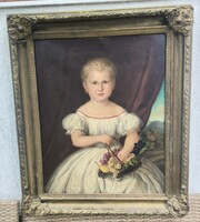 Antik Biedermeier nemesi úri leàny portré