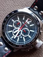 TW STEEL Chronograph Ritka Nagyméretű 45mm Acél Férfi Karóra