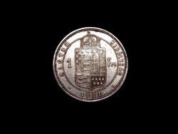 Ezüst I. Ferencz József 1 Forint  1881 KB Körmöczbánya