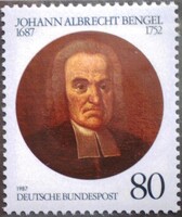 N1324 / Németország 1987 Johann Albrecht Bengel teológus bélyeg postatiszta